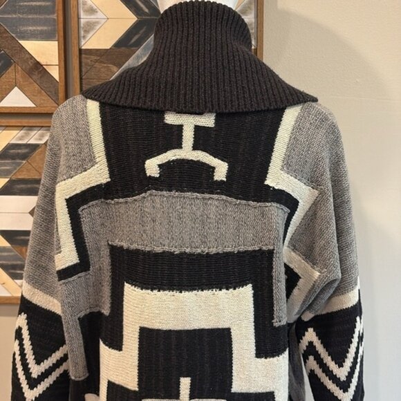 Vintage Ralph Lauren Aztec Wool Cashmere Silk Knit Cardigan Sweater XS - Picture 6 of 9